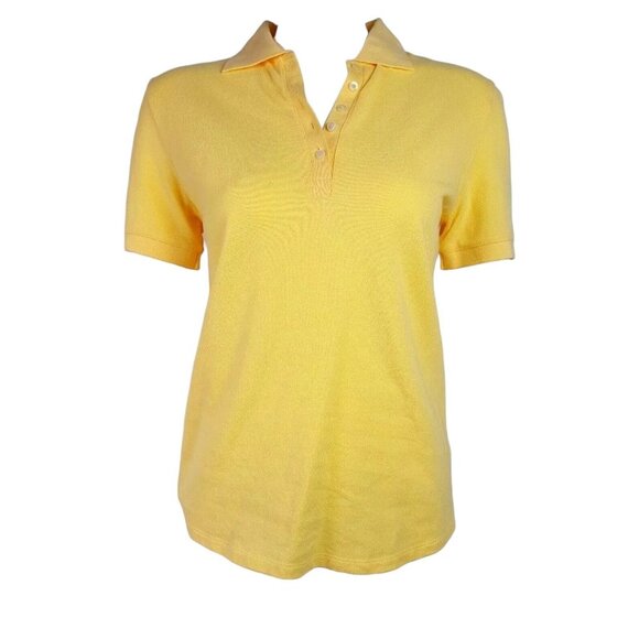 Cutter & Buck Polo Shirt Size S Small Solid All Yellow Collared Short Sleeve - Picture 1 of 6